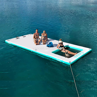 Multi-Person Floating Inflatable Float Floating Platform Pool Yacht Sea Trailer Leisure Platform Fishing Floating Bridge Float Anti-Wave