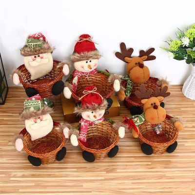 Christmas Candy Basket Bar KTV Fruit Basket Christmas Decorations Children's Gift Box Wholesale