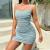 Amazon Summer European and American Women's Clothing Evening Party Nightclub Sheath Skirt Solid Color Elegant Slim Strap Dress