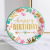 Exclusive for Cross-Border New 7-Inch Color Paper Pallet Printing Gilding Birthday Party Supplies Disposable Paper Tray Paper Pallet Color Plate