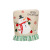 Christmas Embroidery Elderly Snowman Chair Cover Linen Lace Chair Cover Christmas Back Cushion Decoration