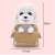 Carton Teddy Cake Decoration Shaking Head Cute Simulation Dog Decoration Zodiac Dog Baby Year-Old Dress up