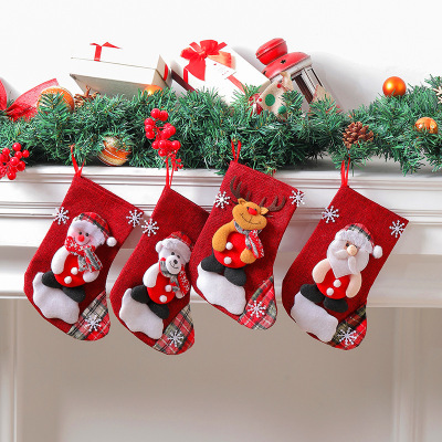 Christmas Candy Gift Bag Large Santa Snowman Socks Christmas Tree Decorations Christmas Stockings