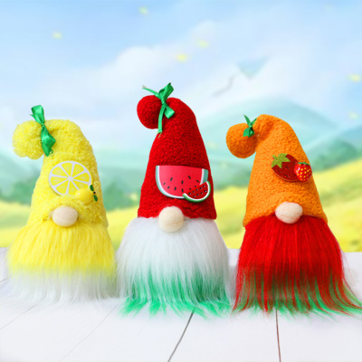 Cute Faceless Doll Ornaments Cute Fruit Plush Dwarf Doll Show Window Decorations Factory Wholesale