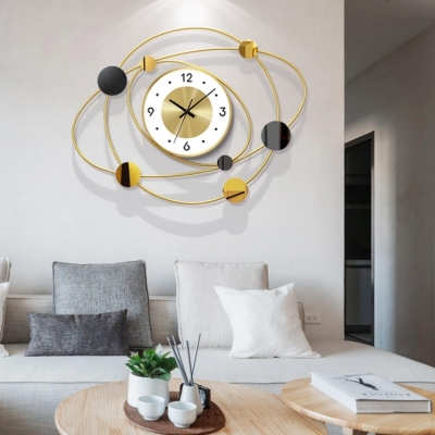 Clock wall clock living room creative modern and simple home clock Nordic light luxury wall hanging personality 