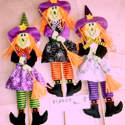 Factory Direct Sales Halloween Decorations, Ghost Festival Dress up, Insertion Pole Witch, Witch, Crafts, Props
