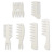 Men's Comb for Greasy Hair 6-Piece Set Morandi Color Foreign Trade Cross-Border Hairdressing Comb Big Back Aircraft Head