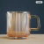 American Coffee Glass Handle Cup Ins Simple Vertical Stripes Ice Latte Coffee Cup Cold Drink Glass Cup