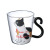 Creative Cat Heat-Resistance Glass Breakfast Quilt Milk Cup Pudding Cup Hot and Cold Drink Cup