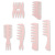 Men's Comb for Greasy Hair 6-Piece Set Morandi Color Foreign Trade Cross-Border Hairdressing Comb Big Back Aircraft Head