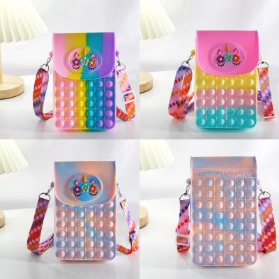 Cross-Border New Arrival Children's Silicone Bag Deratization Pioneer Bag Mobile Phone Bag Decompression Squeezing Toy Bubble Bag Manufacturer