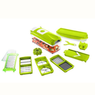 Multi-Function Vegetable Chopper 12-Piece Vegetable Cutter Green Shredding Machine Kitchen Vegetable Cutter Set Cross