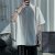 2021 Ice Silk Short Sleeve Shirt Men's Japanese-Style Five-Quarter Sleeve Loose Summer Korean-Style Stand Collar Handsome Trendy Shirt