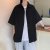 2022 Korean Style Internet Celebrity New Fashion Trendy Hong Kong Style Ins Handsome Men's Short Sleeve Shirt Coat One Piece Dropshipping