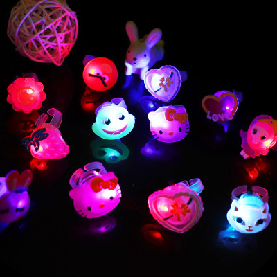 Luminous Ring Flash LED Light Push WeChat Small Gifts Children's Luminous Toys Night Market Stall Toys Wholesale