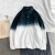 2021 Autumn New Men's Long-Sleeved Shirt Loose Korean Style Trendy Teen Gradient Color Tie-Dyed Casual Shirt