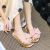 2021 New Slippers Women's Summer Fashion Outerwear Bowknot One-Word Slippers Red Ins Flat All-Match Elegant Sandals
