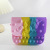 Cross-Border New Arrival Silicone School Bag Children Unicorn Small Backpack Card Bag Coin Pocket Decompression Squeezing Toy Bubble Wholesale
