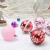Amazon Spot 6cm/24 Pink Colored Drawing Ball Christmas Tree Pendant Christmas Decorations Christmas Ball