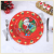 Round Christmas Plate Nordic Plate Dish Kitchen Home Tableware Food Tray Creative Western Food Steak Plate