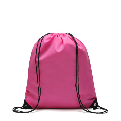 Manufacturer 190T Nylon Cloth Drawstring Bag Storage Backpack Bag 210D Cable Pockets Drawstring Bag Wholesale