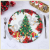 Classic Christmas Pattern Decorative Plates Round Plates Reusable Charger and Service Plate for Wedding Party Event Decorations