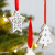 Amazon Cross-Border New Christmas Decorations Double Layer White Hollow-out Christmas Pendant Christmas Tree Pendant