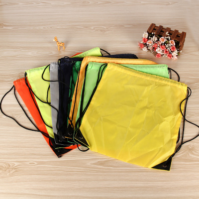 Factory Wholesale Customized 210D Dacron Pouch Nylon Drawstring Backpack Bag Sport Climbing Buggy Bag