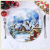 Christmas Plate Steak Plate Fruit Dish Bone China Western Food Plate New Year's Day New Year Gift