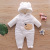 INS Amazon AliExpress Hot Selling Plush Children's Romper Autumn and Winter Thickening Baby's Foot-Wrapped Hooded Jumpsuit
