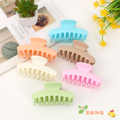 New Back Head Bath Hair Claw Girl Large Solid Color Keel Clip Shark Clip Hair Claw All-Matching Clip Hairware