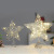 Cross-Border New Christmas Decorations Silver Wrought Iron LED Luminous Book Top Star XINGX Christmas Tree Decorations