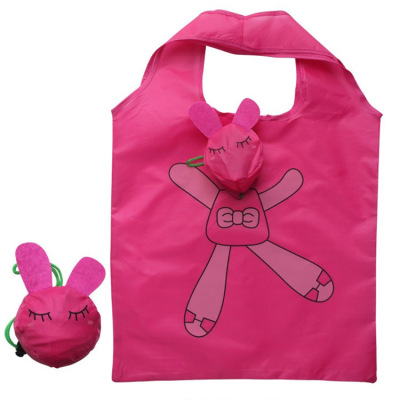 Cartoon Creative Handbag 190T Polyester Animal Folding Shopping Bag 1688 Factory Wholesale Logo