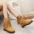 2021 New Sweet Bohemian Height Increasing Insole Fairy Shoes Fashion Short Tassel Boots Mid Heel Internet-Famous Short Boots