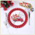 Christmas Classic Pattern Charger Plate Tabletop Decoration Plastic Dinner Chargers, Decorative Table Chargers for Party Wedding Banquet Event