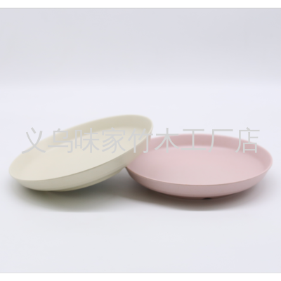 Vekoo Bamboo Factory Shop Bamboo Fiber Meal Tray (Large): Bf1087 Plate Food Grade Household Green Tableware