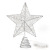 Cross-Border New Christmas Decorations Silver Wrought Iron LED Luminous Book Top Star XINGX Christmas Tree Decorations