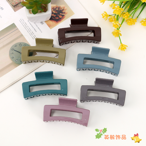Frosted Cream Color Hair Clip Simple Ins Hairpin Female Korean Style Large Shark Clip Back Head hairpin Hair Accessories