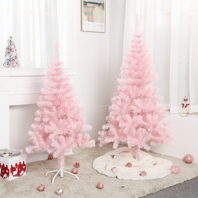 Cross-Border New Christmas Decorations Pink Pet Light Leather Christmas Tree Hotel Shopping Mall Christmas Decoration Ornaments