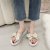 Women's Summer Outdoor Slippers 2022 New Korean Style Fairy Style Bow Wedge Thick Bottom Color Matching Open Toe Beach Sandals