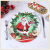 Classic Christmas Pattern Decorative Plates Round Plates Reusable Charger and Service Plate for Wedding Party Event Decorations