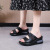 Wedge Slippers for Women 2022 Summer New High Heel Platform Flip-Flops for outside Wear Fish Mouth Ladies' Sandals Women Wholesale