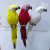 Parrot Hand Puppet Ornaments, True Feathers Birds, Holiday Gift Props, Daily Idyllic Decoration Parrot.