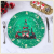 Classic Christmas Pattern Decorative Plates Round Plates Reusable Charger and Service Plate for Wedding Party Event Decorations