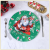 Classic Christmas Pattern Decorative Plates Round Plates Reusable Charger and Service Plate for Wedding Party Event Decorations