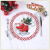 Christmas Classic Pattern Charger Plate Tabletop Decoration Plastic Dinner Chargers, Decorative Table Chargers for Party Wedding Banquet Event