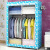 Simple Wardrobe Non-Woven Fabric Component Wardrobe Multifunctional Storage 3D Double Row Printing Wardrobe Folding Wardrobe Factory