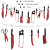 Amazon Cross-Border New Halloween Decorations Ghost Festival 12 Pieces Blood Knife Hanging Flag Haunted House Party Trick Props