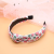 Korean Knotted Fabric Wide-Brimmed Beads Headband Non-Slip Face Wash Hair Band Hair Band Simple All-Match Hairpin Adult Hairpin
