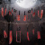 Amazon Cross-Border New Halloween Decorations Ghost Festival 12 Pieces Blood Knife Hanging Flag Haunted House Party Trick Props